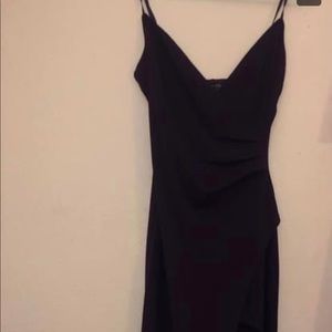 Long purple dress with slit